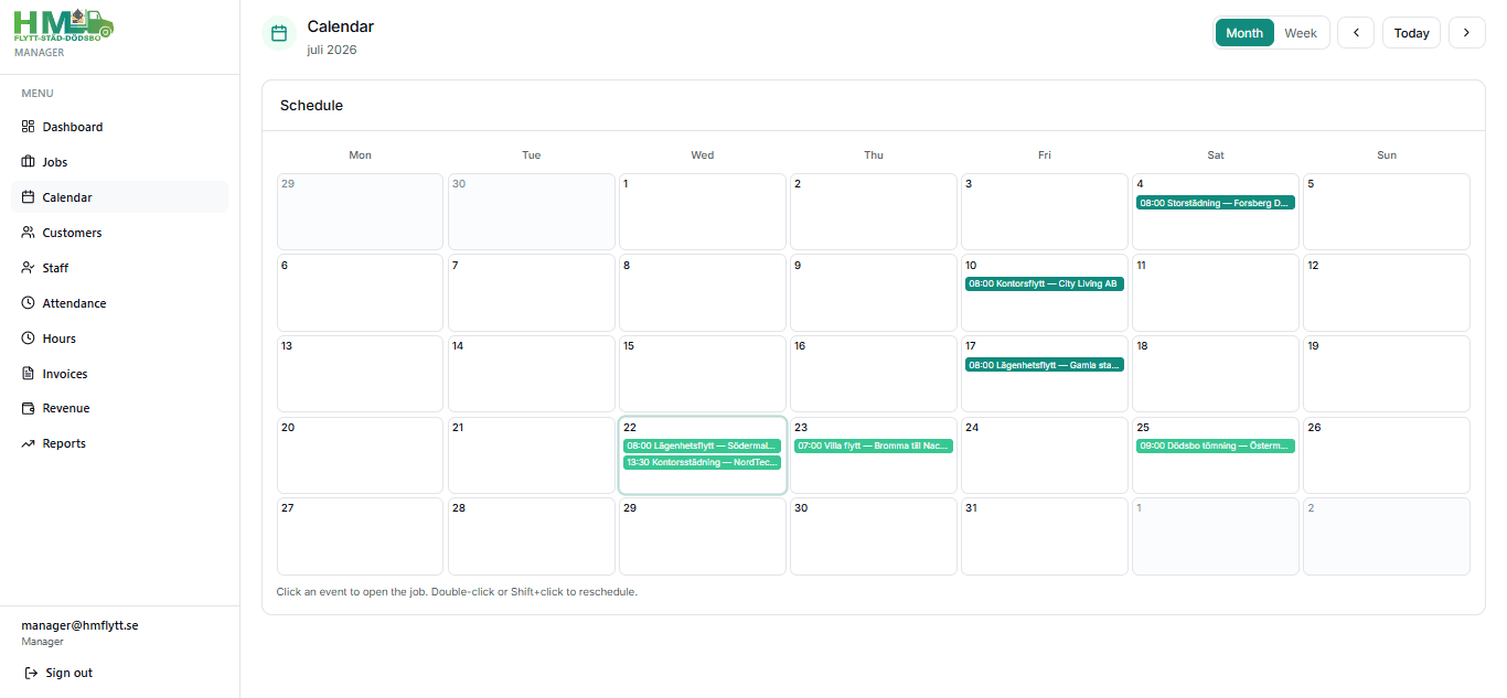 Calendar screenshot